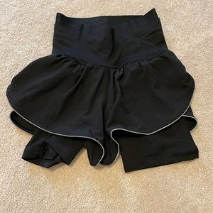 Lululemon Fast and Free 2 in 1 super high rise shorts